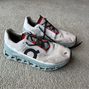On Men's Running Shoes Cloudmonster Frost Surf